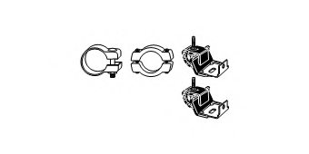 HJS 82 23 4149 Mounting Kit, exhaust system